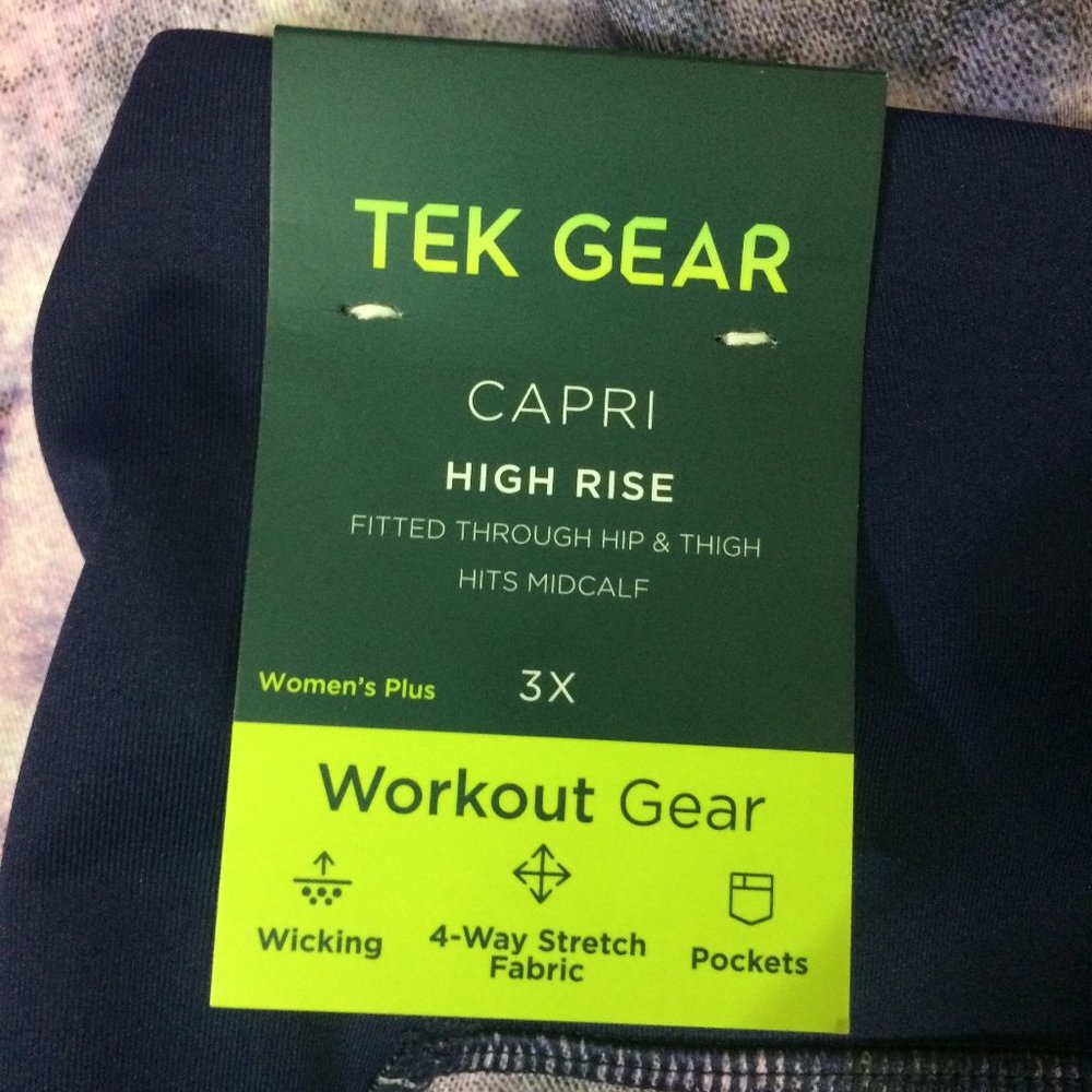 Tek Gear High Waist Purple Capri Leggings 3X - Picture 7 of 8